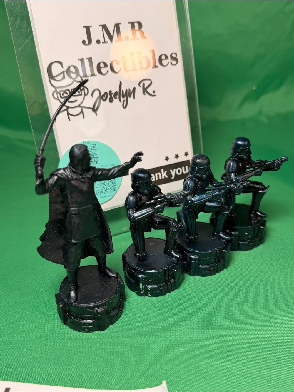 2005 Star Wars Saga Edition Plastic Wax Chess Pieces Lot Of 7
